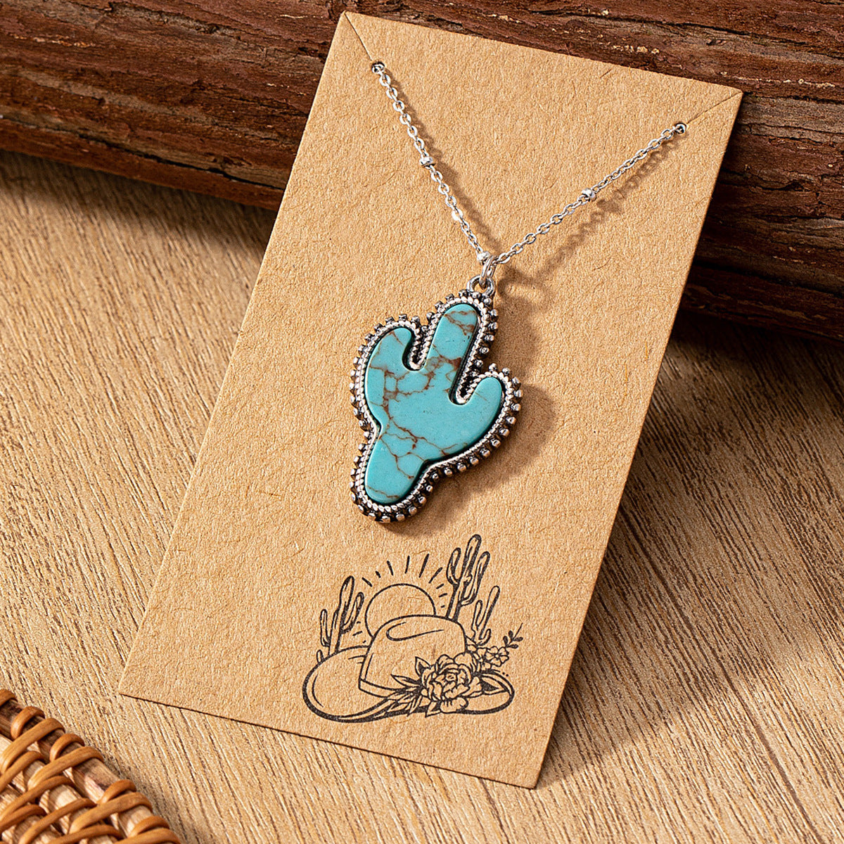 Wholesale 5pcs Turquoise Decorative Cactus Hat Necklace
