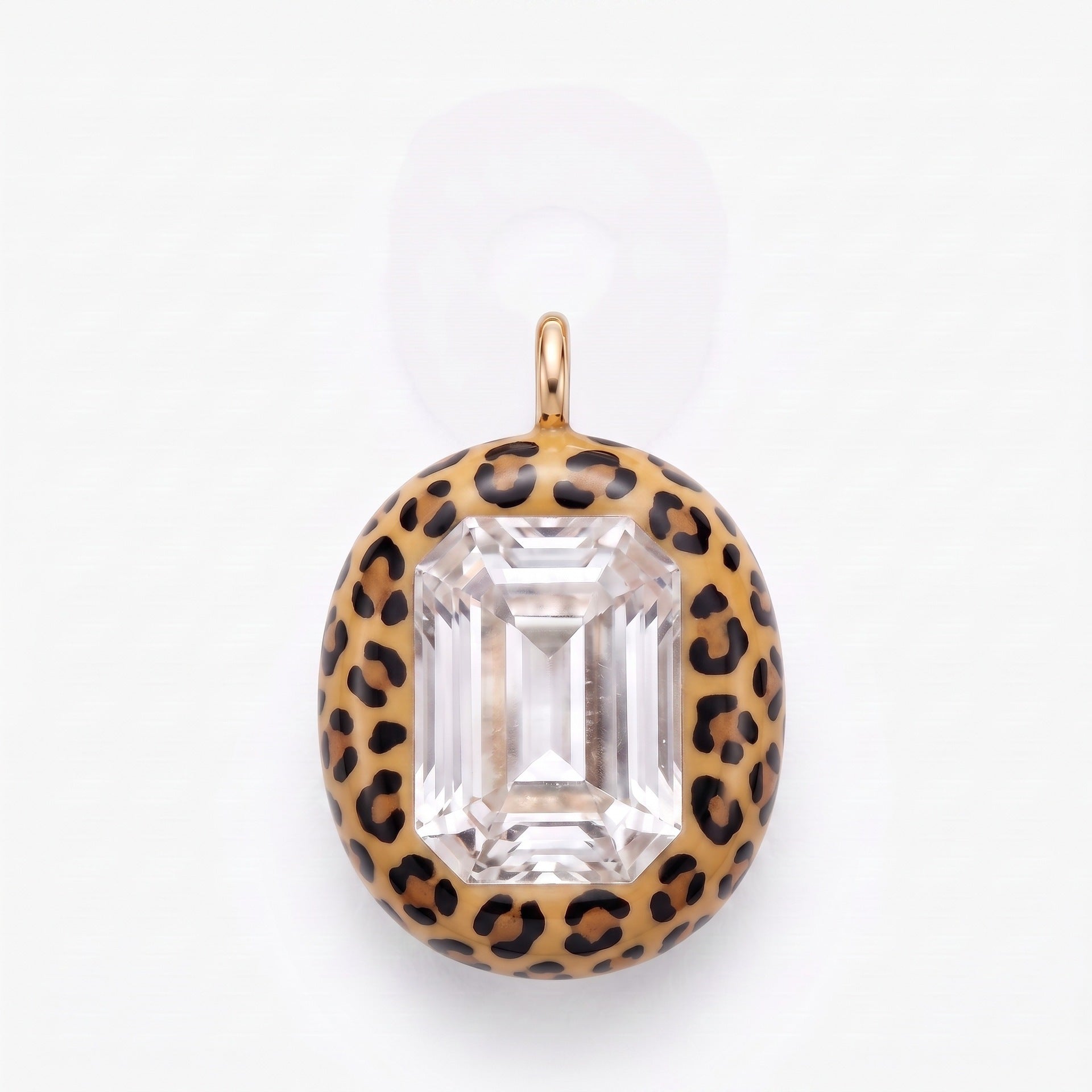 Wholesale Stainless Steel Zebra Pattern Pendant With Open Chain 18K Gold Tone Finish DIY Jewelry Accessory For Fashion Gift