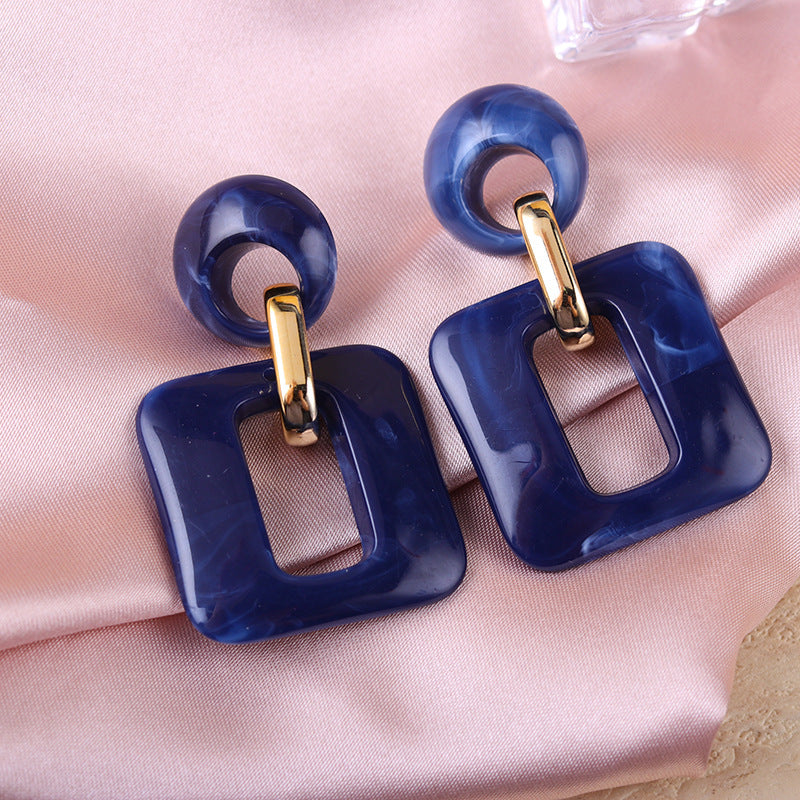 Wholesale  Geometry Square Acrylic Earrings
