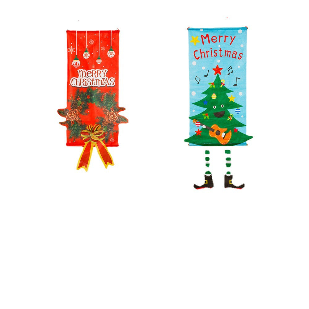 Wholesale  Christmas Decorations Fabric Hanging Legs Creative Hanging Flags
