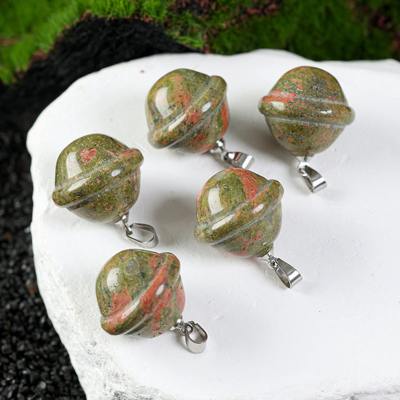 Wholesale  Galaxy Planet Three-dimensional  Stone Necklace  Pendant