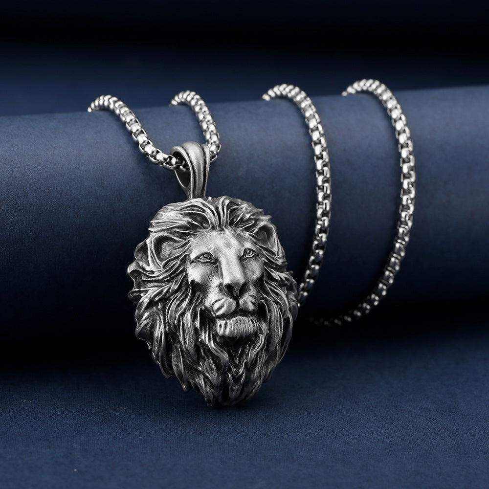 Wholesale Lion Head Men's Pendant Necklace