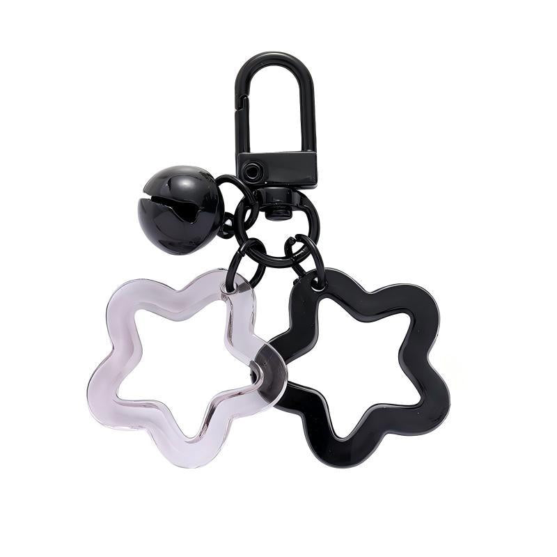 Wholesale Handmade Acrylic Star Keychain Colorful Hollow Design for Bag Decoration