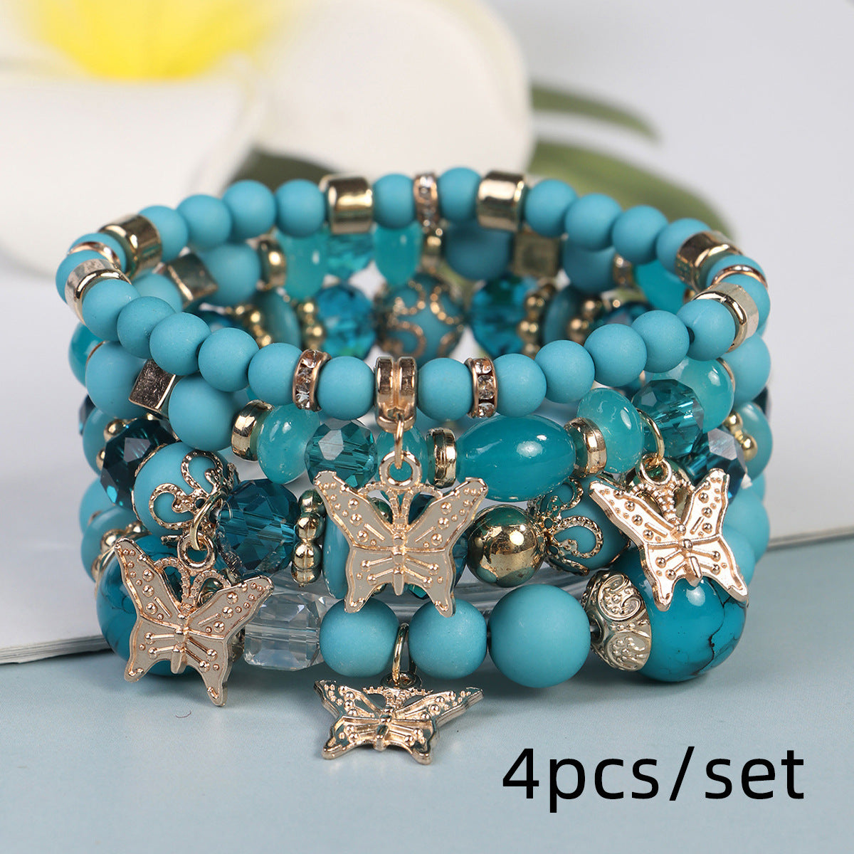 Wholesale Bohemian Vintage Sweet Butterfly Pendant Bracelet ACC-BT-Lijie003