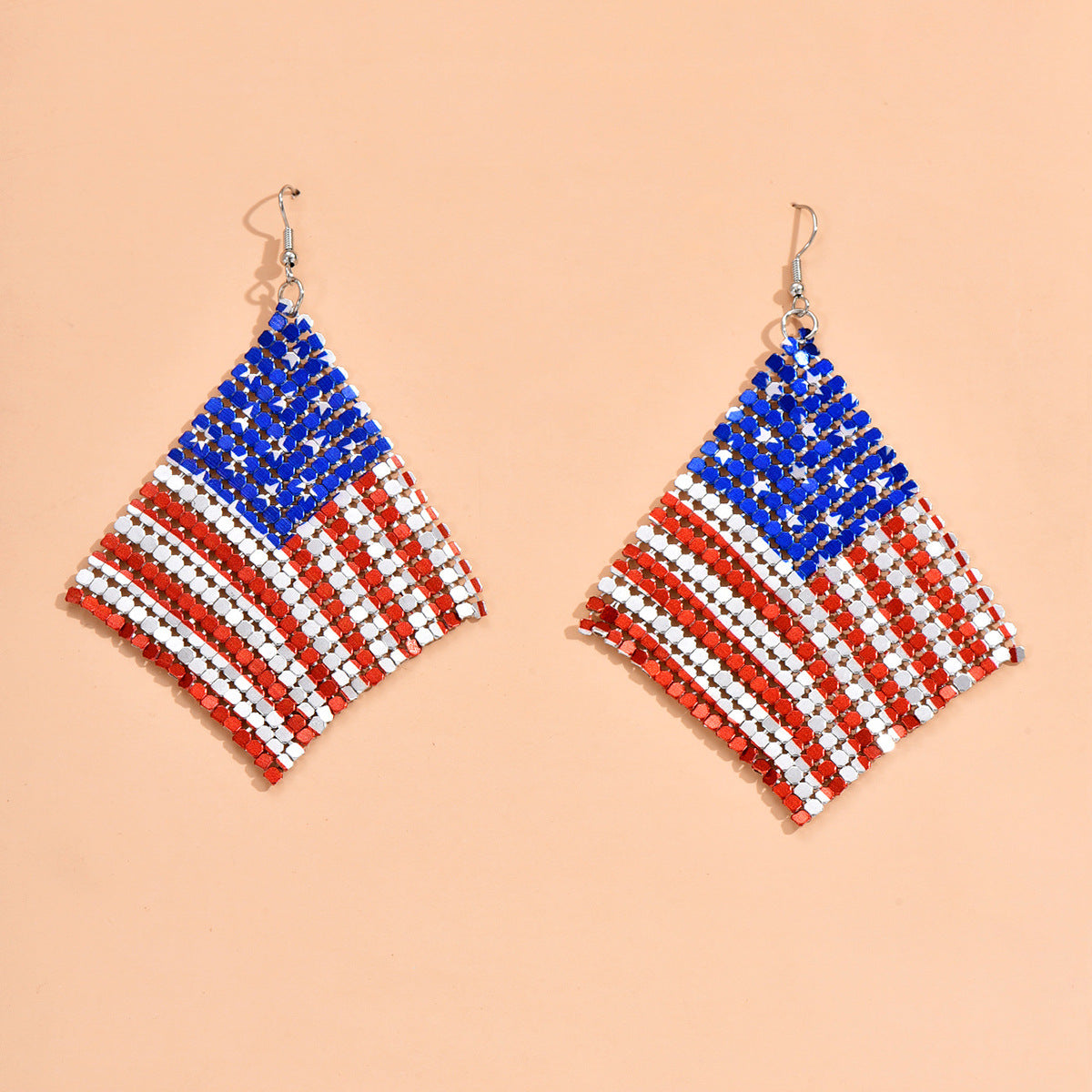 Wholesale American Independence Day earrings flag ladies earrings
