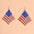 Wholesale American Independence Day earrings flag ladies earrings