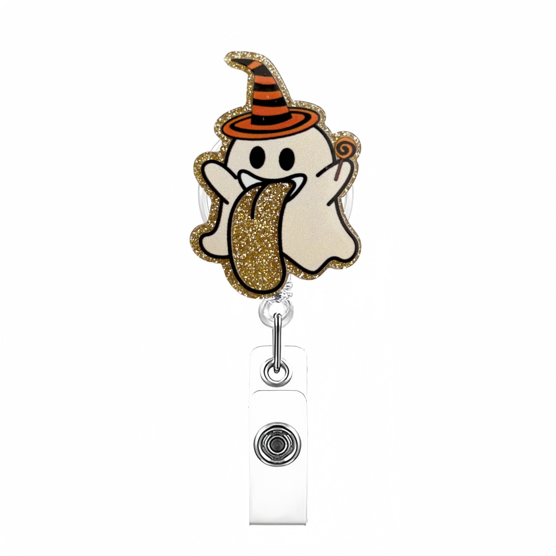 Wholesale  Ghost Pumpkin Ghost Badge Reels Acrylic Keychains