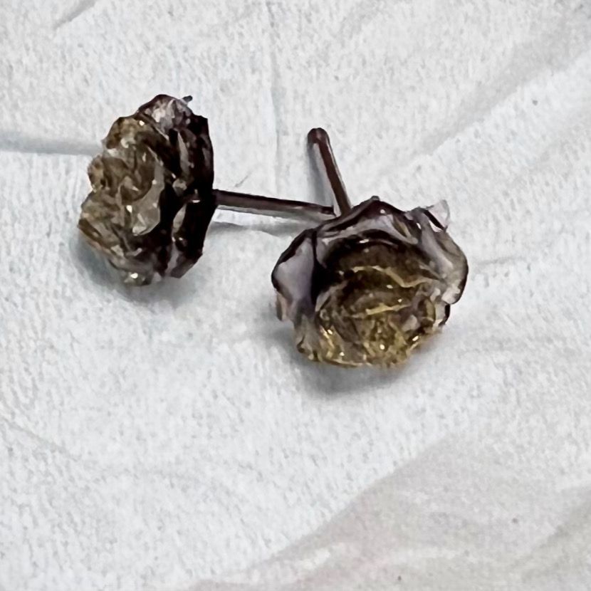 Wholesale Camellia Gold Foil Earrings