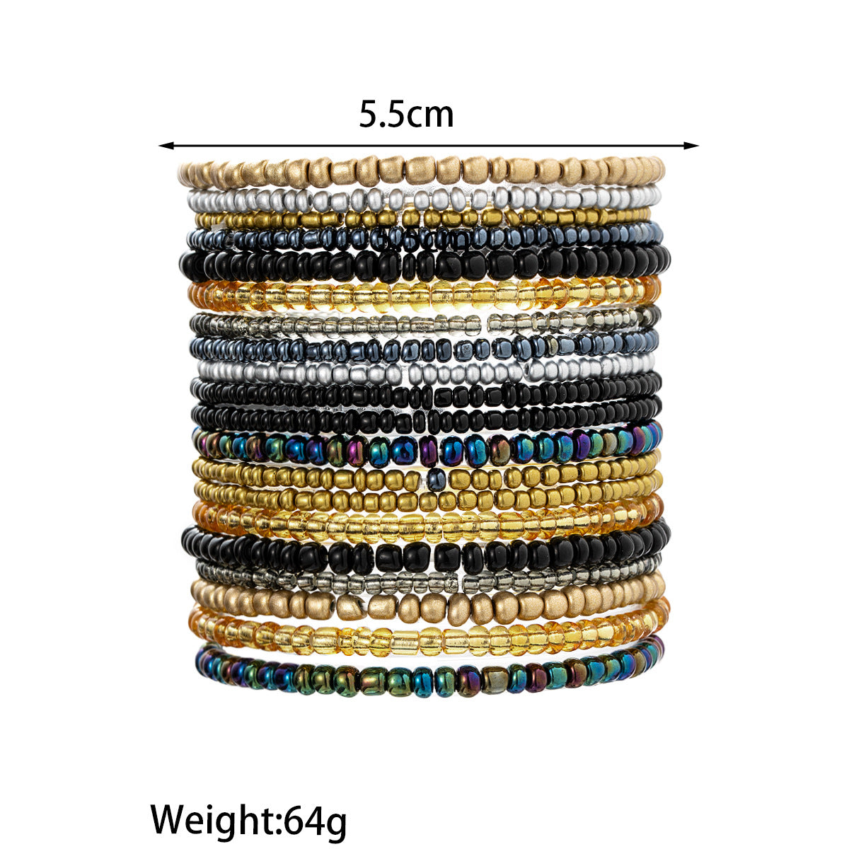 Wholesale Random Color Rice Beads Bracelet