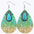 Wholesale Western Denim style Aztec wind drop-shaped leather earrings