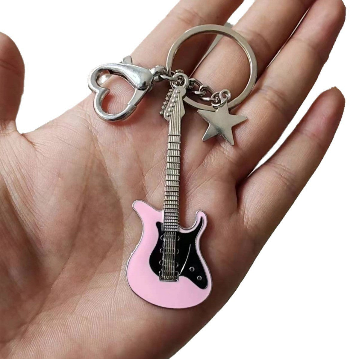 Wholesale Y2K Guitar Star Keychain Zinc Alloy Party Gift Bag Charm Stylish Fashion Accessory