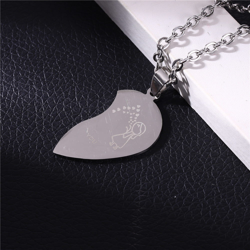 Wholesale Stainless Steel Kitten Stitching Necklaces ACC-NE-Hanyu006