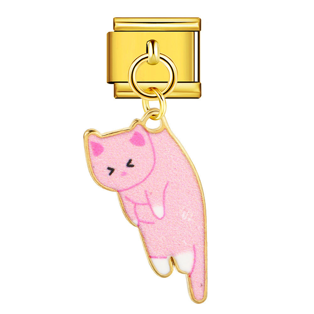 Wholesale 5pcs  Italian Charm Bracelet 9mm DIY  cute hookCreative Stainless Steel Composable Bracelet