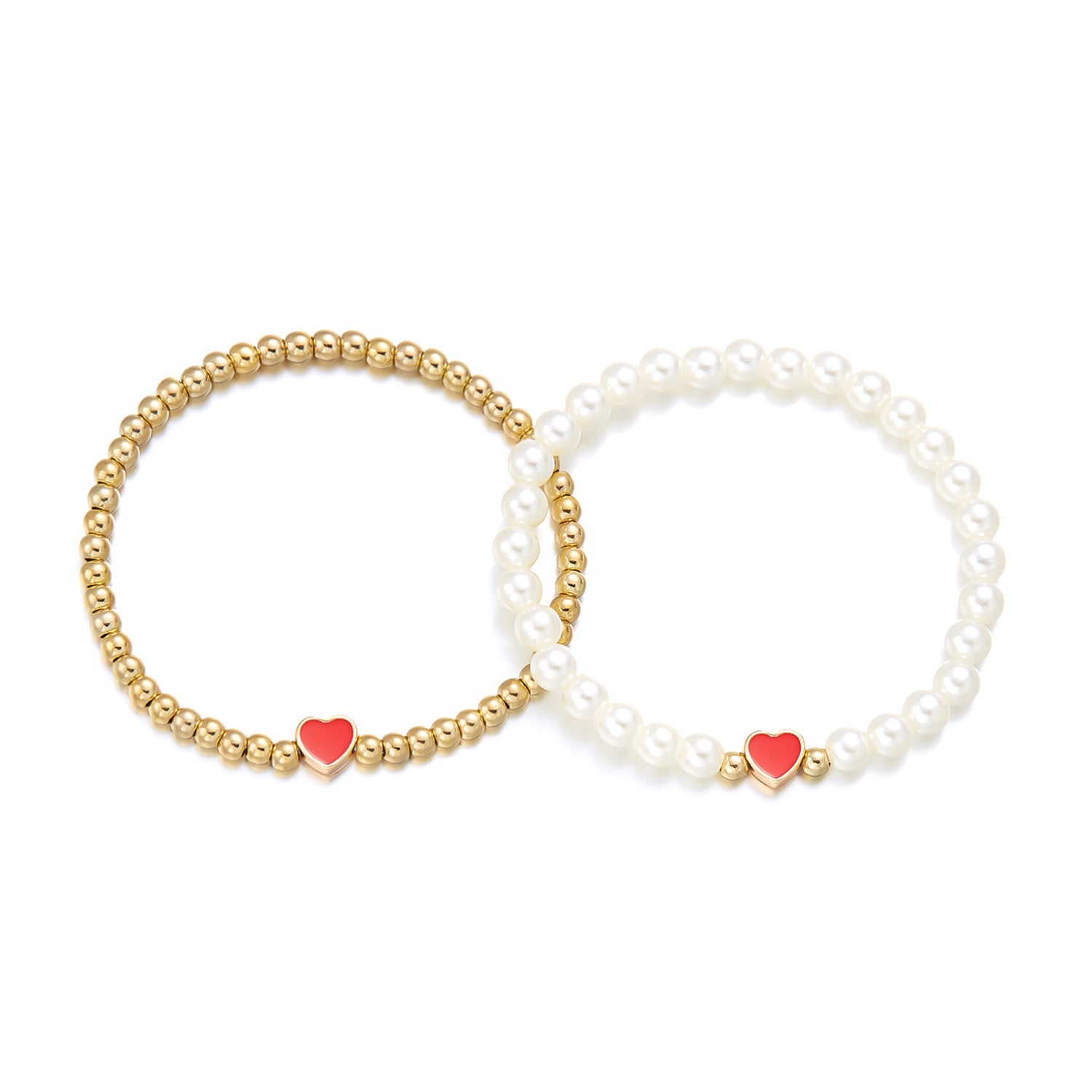 Wholesale Pearl Bracelet Pearl Multicolor Love Beaded Combination Stacked Bracelet