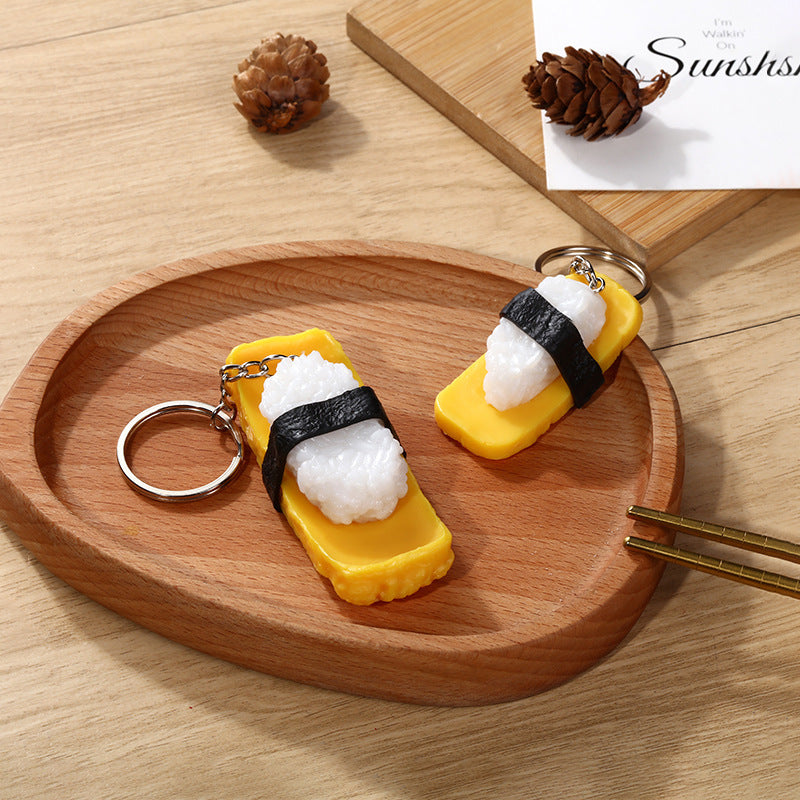 Wholesale pvc sushi cuisine keychain