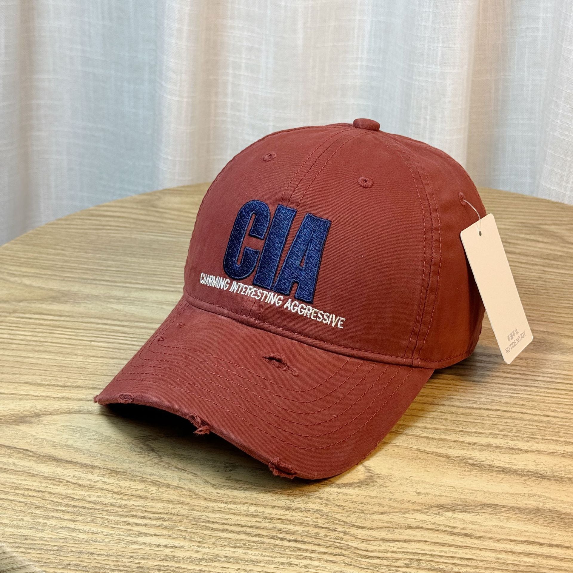 Wholesale Retro Embroidered Ripped Baseball Cap