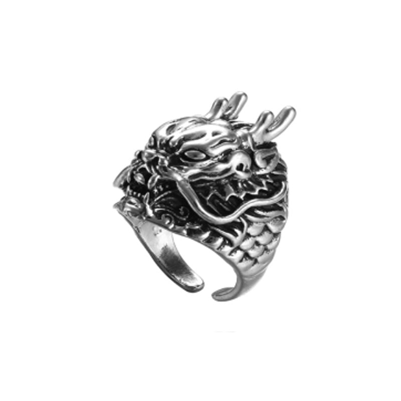 Wholesale 5pcs Men's Lion Head Skull Wolf Head Leopard  Buddha Face Ring