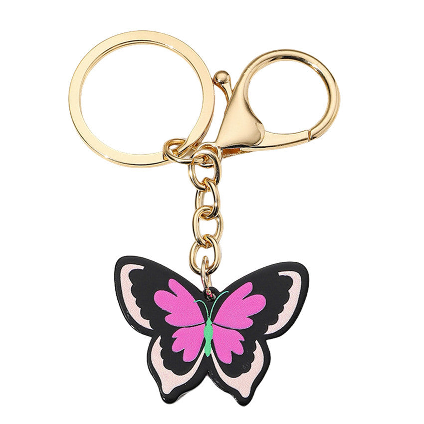 Wholesale Colorful Mixed Color Butterfly Keychain Creative Keychain ACC-KC-RongR024
