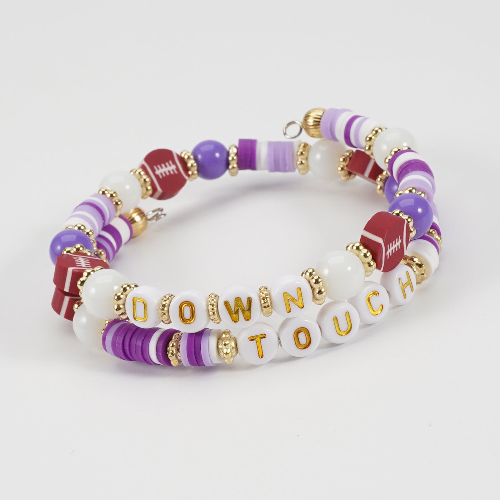 Wholesale Match Day Sports Bracelet Wrapped Soft y Beaded Elastic Bracelet Bracelet for Mom