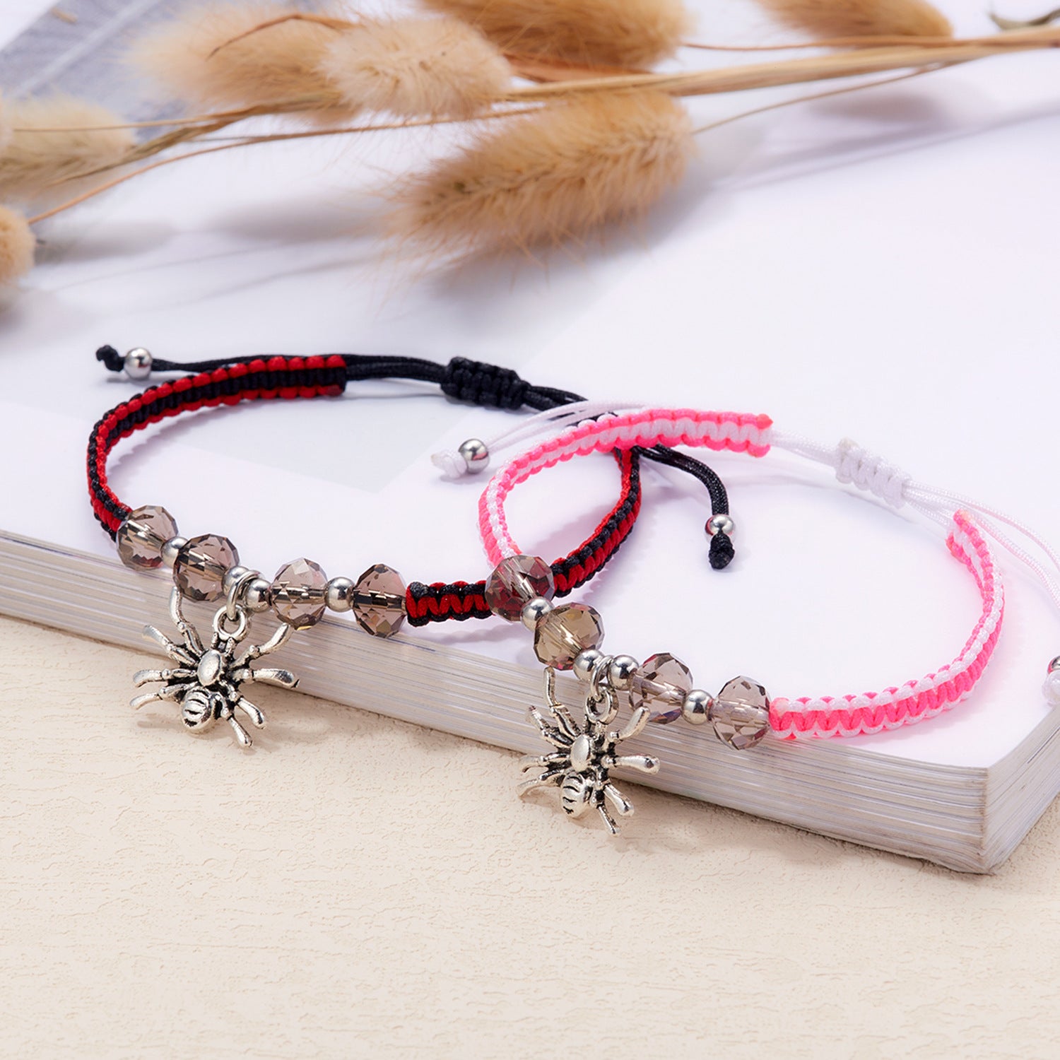 Wholesale  Halloween jewelry creative Spider hand-woven couple bracelet