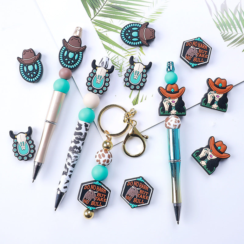 Wholesale  20pcs Cow Head  Focal Beads DIY Bead Accessories