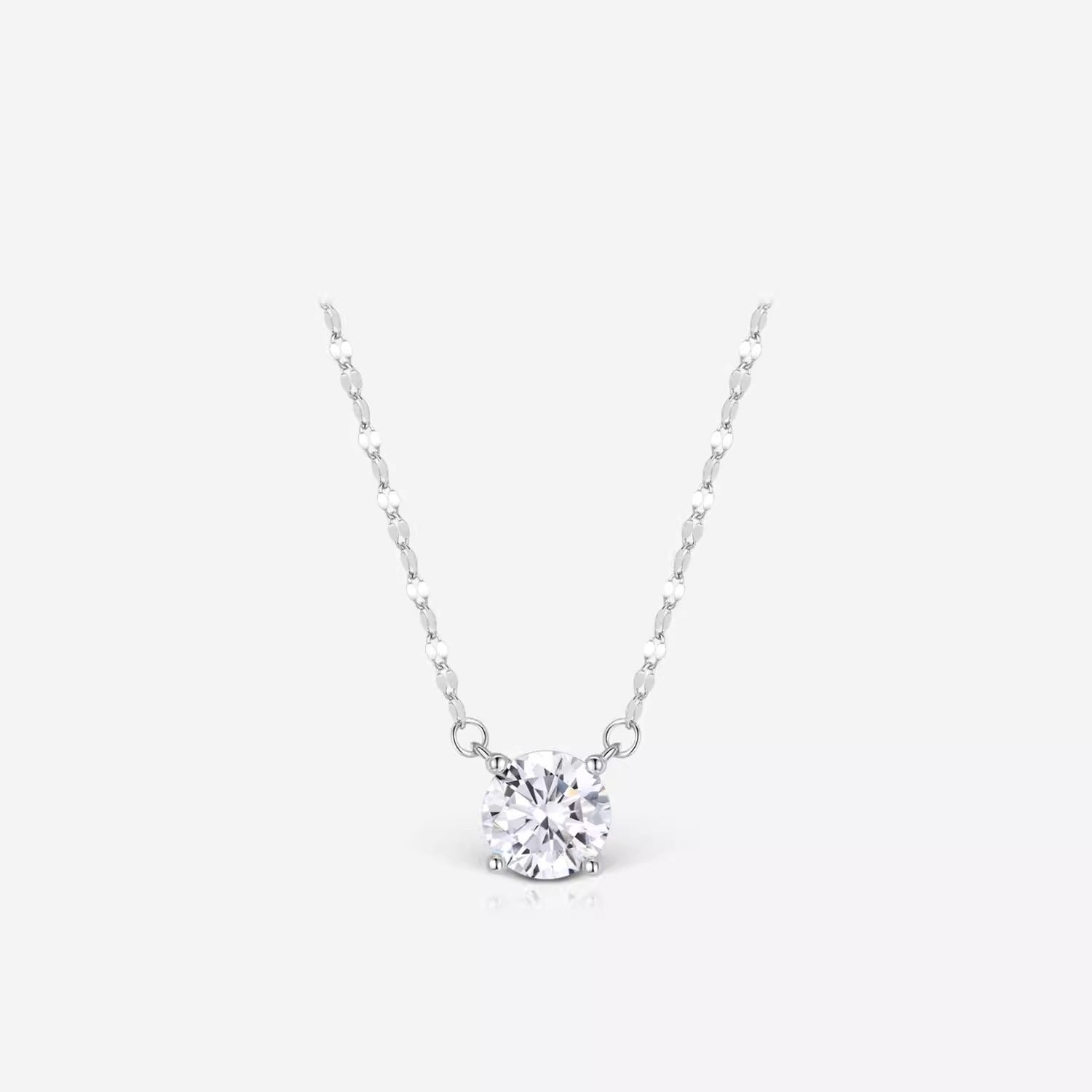 Wholesale Light Luxury Sea Blue Zircon Pendant Necklace,  Classic Four-Prong Design,  Fashion Jewelry Accessory for Women