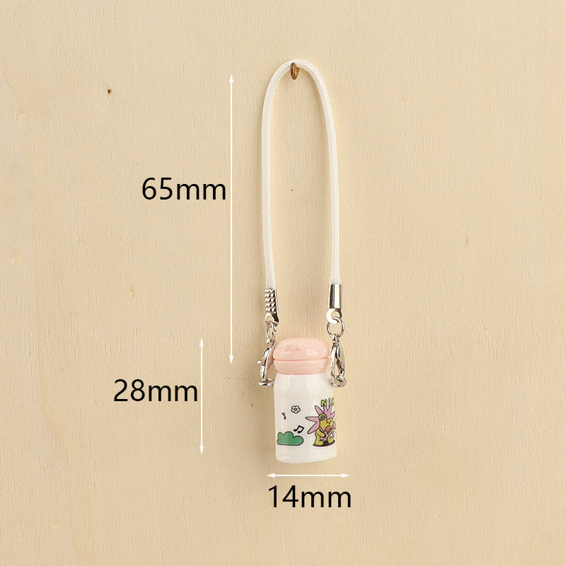 Wholesale Cute Mini Thermos Cup Keychain Pendant Doll Accessories