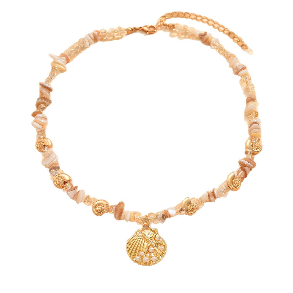 Wholesale starfish and seashell necklace