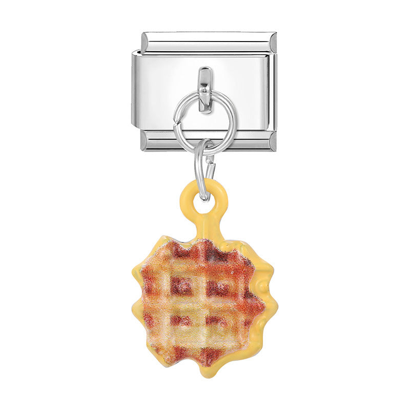 Wholesale Italian Charm Bracelet 9mm DIY Splicing Bread Series Stainless Steel Composable Bracelet