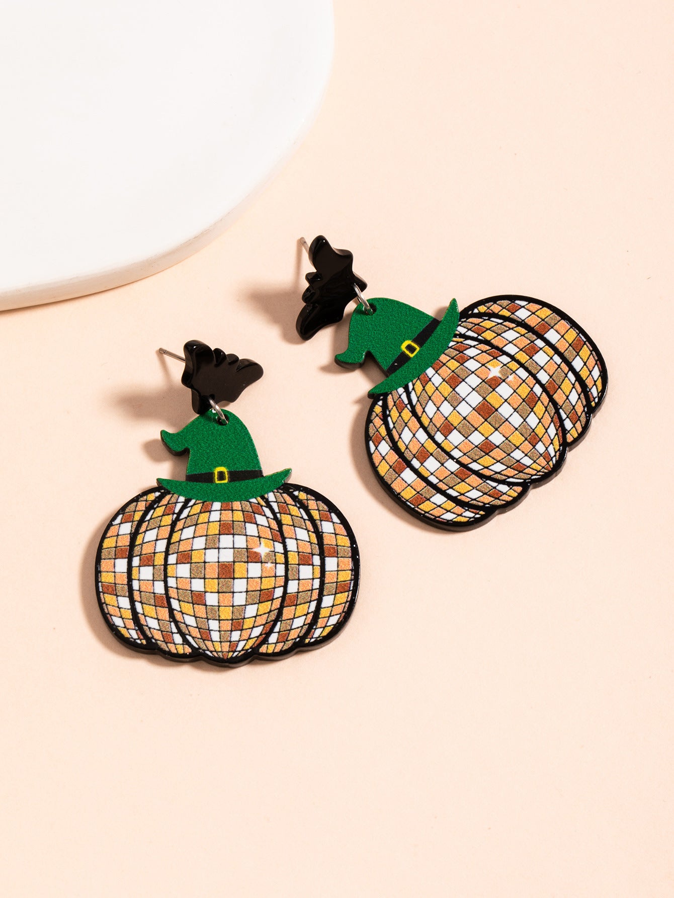 Wholesale Acrylic Cute  Funny Horror Ghost Bat Earrings