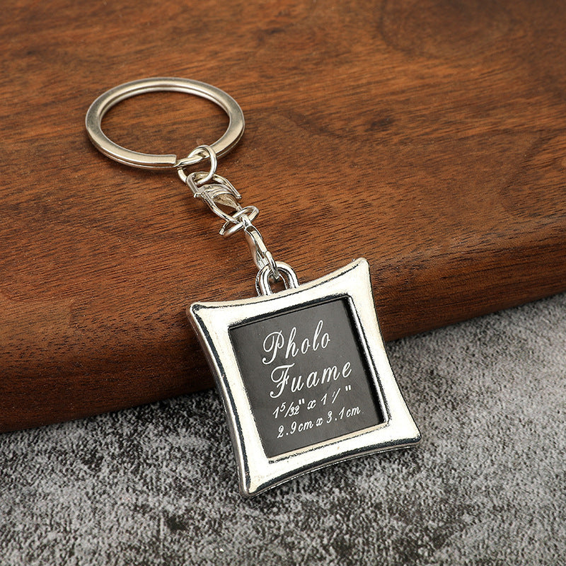 Wholesale Creative Square Heart Photo Frame Metal Keychains ACC-KC-YuJia011