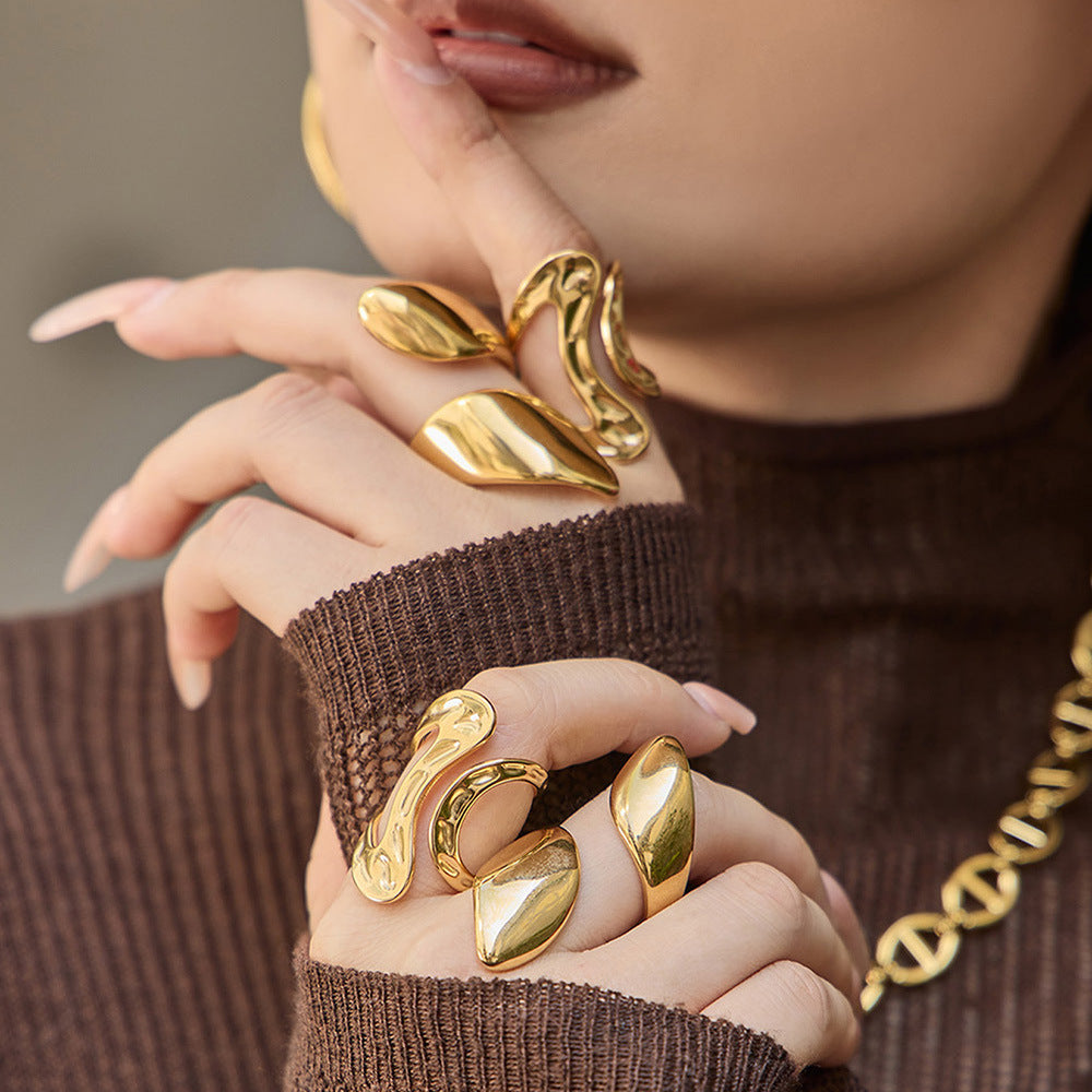 Wholesale Stainless Steel Geometric Open Ring