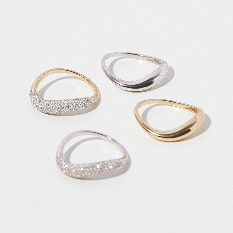 Wholesale S925 Silver Oval Zircon Ring Sparkling Women S Chic Jewelry Accessory