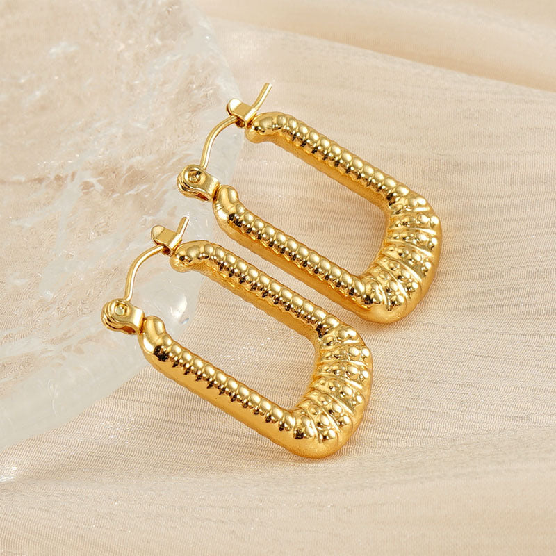 Wholesale Stainless Steel earrings  electroplating 18K  earrings