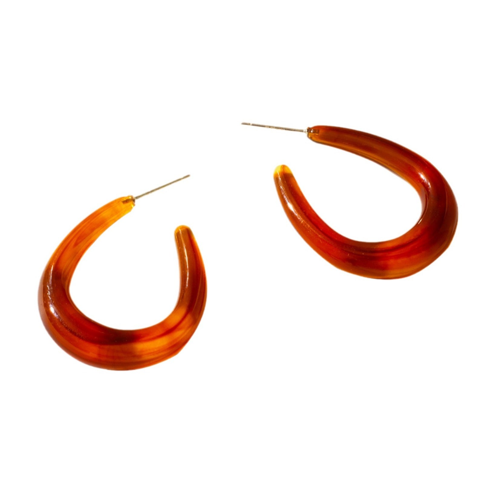 Großhandel Acryl-Stereozylindrische C-förmige Ohrringe