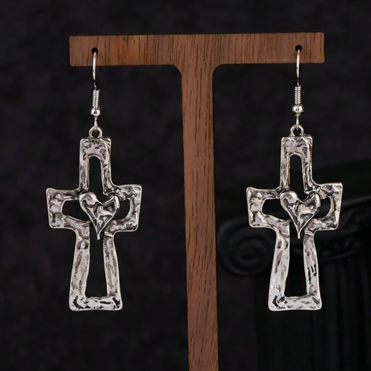 Wholesale  Cross Love Old Earrings