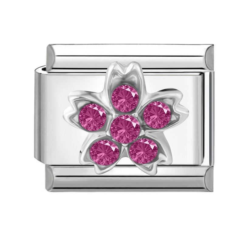 Wholesale Floral Butterfly Cloud Themed Stainless Steel DIY Bracelet Charms Jewelry Making Accessories Fashion Craft Supply