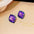 Wholesale Silver Needle Purple Zircon Metal Diamond Earrings