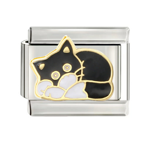 Wholesale talian Charm Starter Bracelets DIY square Single Section Creative Stainless Steel Composable Bracelet