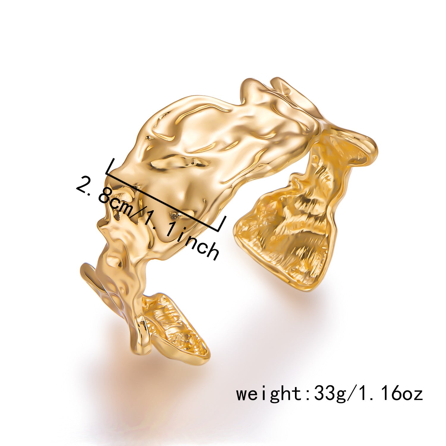 Wholesale Irregular pleated metal patchwork necklace