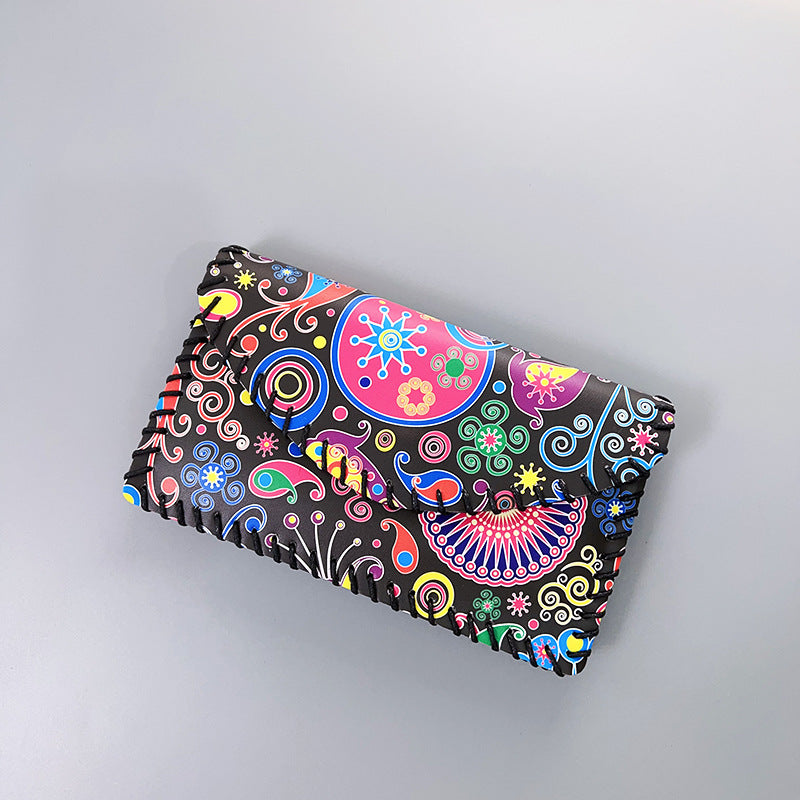 Wholesale Ethnic Style One-shoulder Mobile Phone Bag Color Printing Hand-sewn Crossbody Bag Wallet ACC-WT-Mengs008