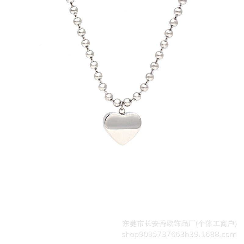 Wholesale Solid Big Heart Three-dimensional Necklace ACC-NE-Xiangou002