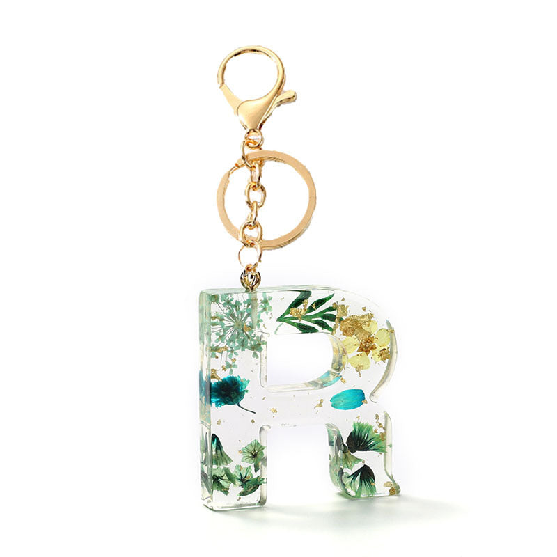 Wholesale Resin English letter keychain