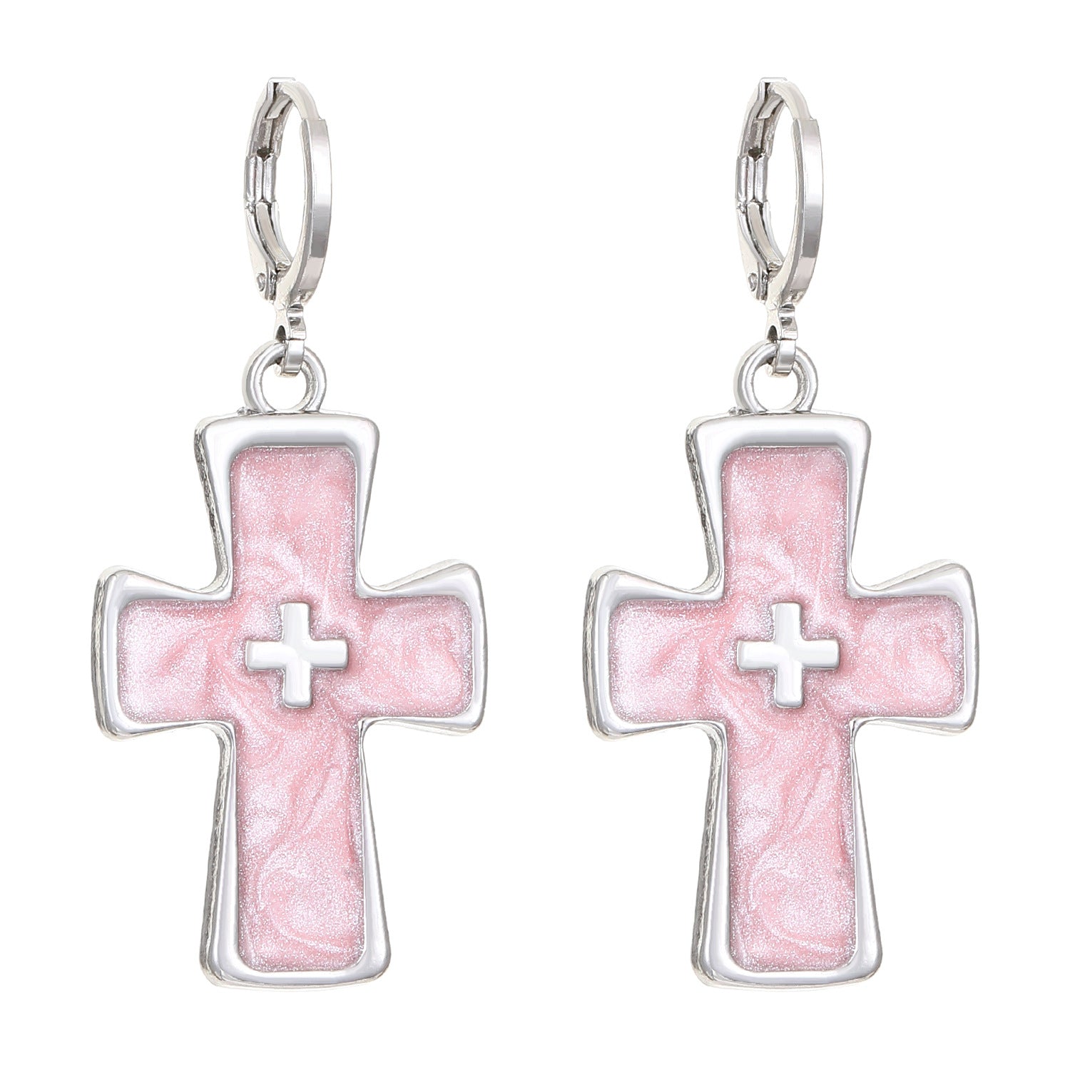 Wholesale Cross Silver Earrings ACC-ES-MY018