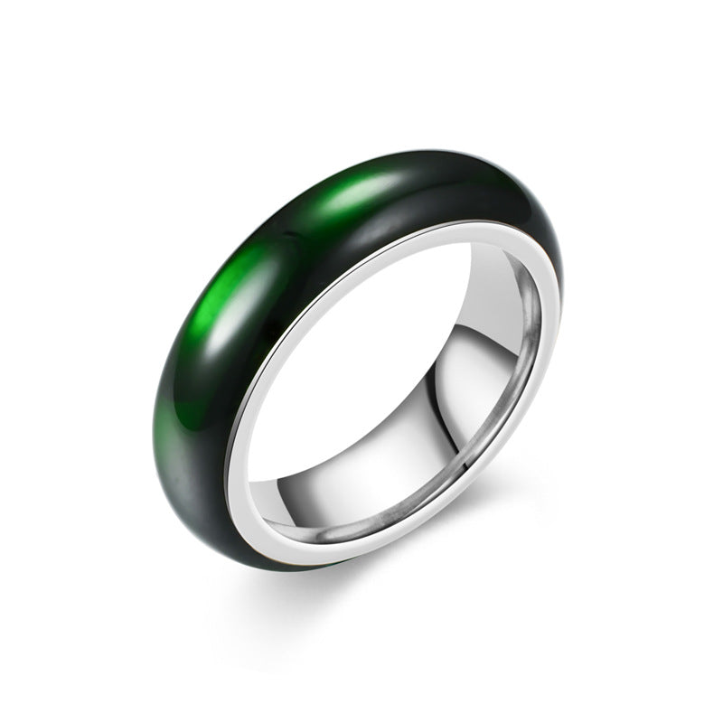Wholesale Oil-Dropping Titanium Steel Ring Couple Ring  Hand Jewelry
