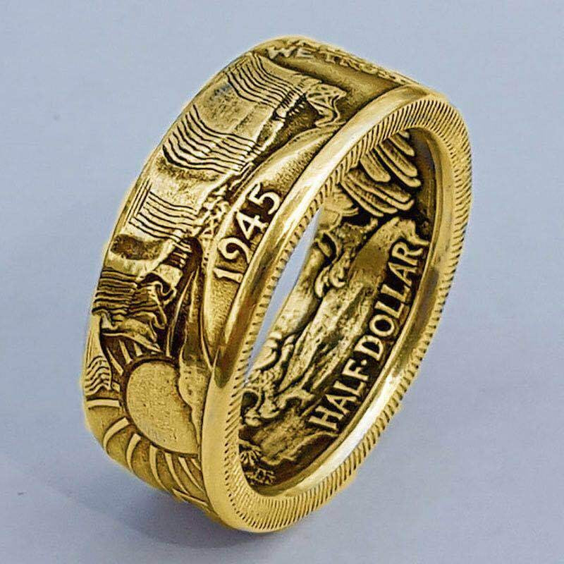 Wholesale US Dollar Carving 1945 Ring