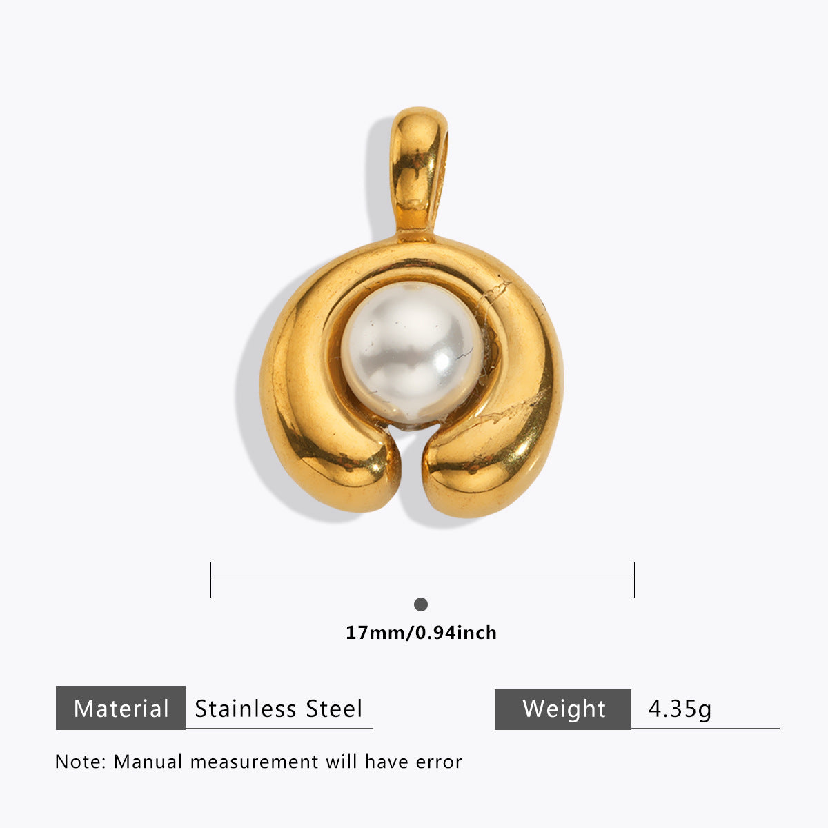 Wholesale 5pcs Stainless Steel  Pearl Pendant Oil Drop Pendant Bell Flower Pendant