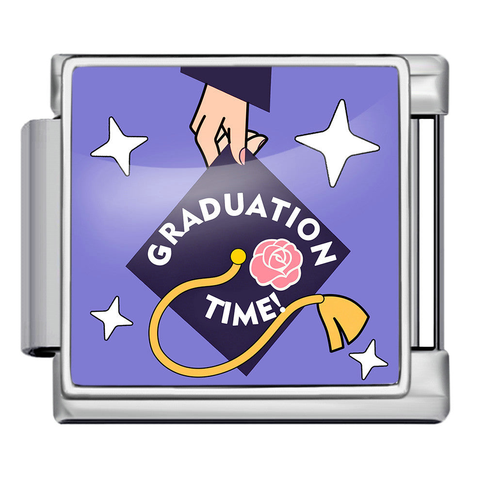 Wholesale Stainless Steel Graduation DIY Charm Bracelet Jewelry Accessory Gift for Students