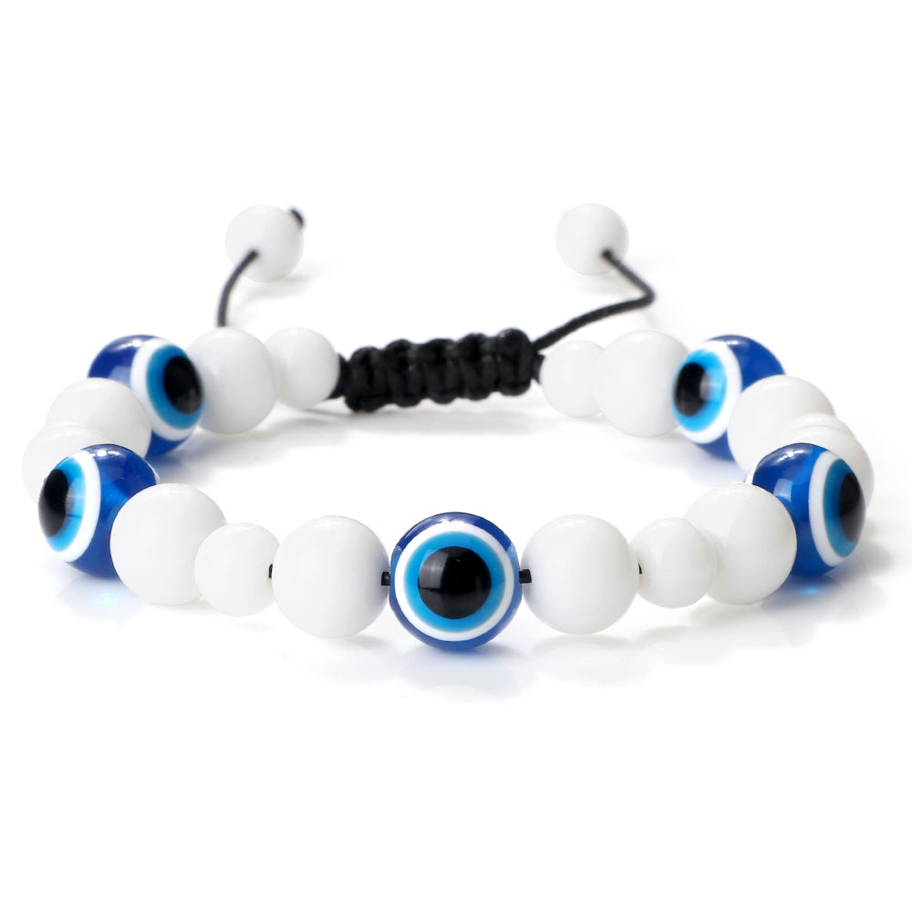 Wholesale Round Bead Devil Eye Braided Bracelet ACC-BT-Xinh004