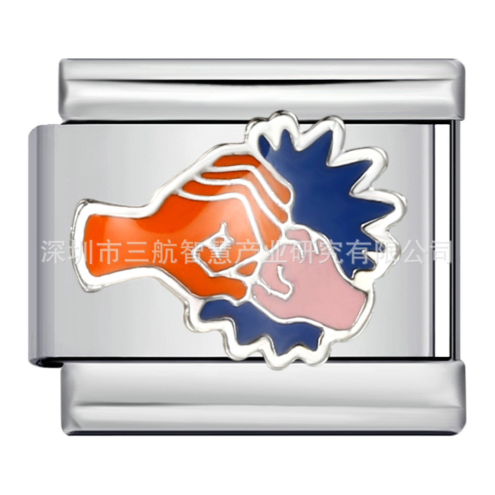 Wholesale 5pcs Italian Charm Bracelet 9mm DIY Splicing Bowling Ball Stainless Steel Composable Bracelet